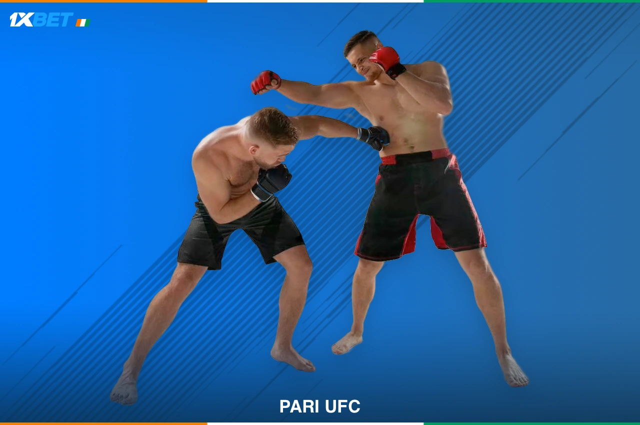 La plateforme 1xBet Côte d'Ivoire offre à tous les utilisateurs enregistrés des paris à haute cote sur l'UFC