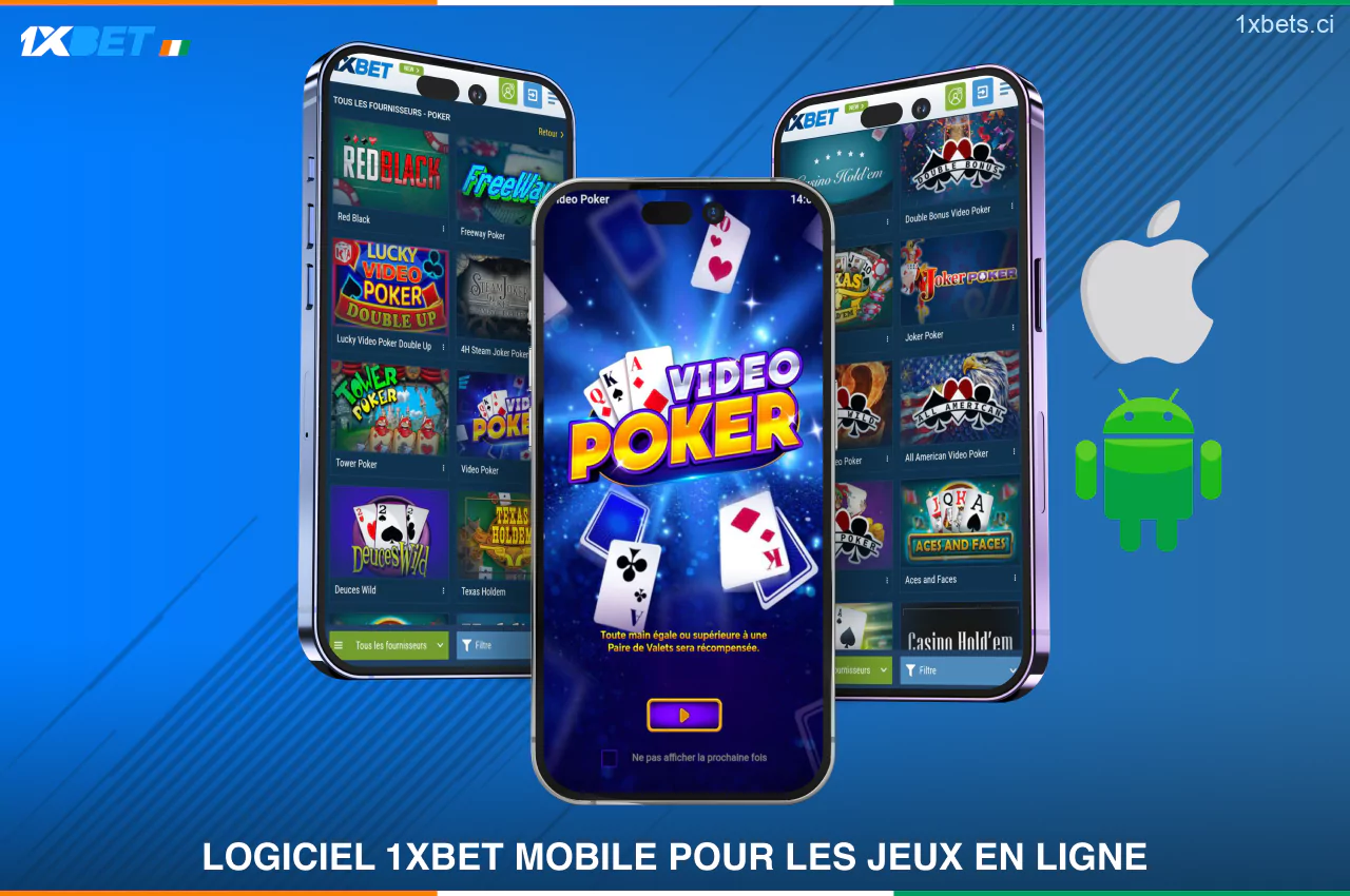 1xBet offre aux joueurs ivoiriens une grande opportunité de jouer à n'importe quelle variante du baccarat avec son application gratuite pour Android et iOS