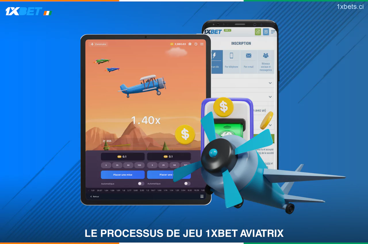 Pour commencer à jouer à Aviatrix 1xBet, les joueurs de Côte d'Ivoire doivent s'inscrire et effectuer un dépôt