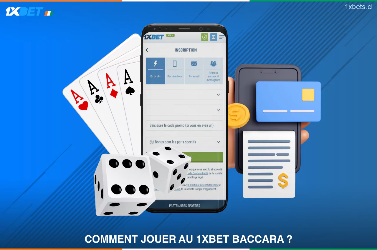 Si vous êtes intrigué par l'opportunité de jouer au baccarat chez 1xBet Côte d'Ivoire, vous pouvez le faire après vous être inscrit et avoir effectué un dépôt