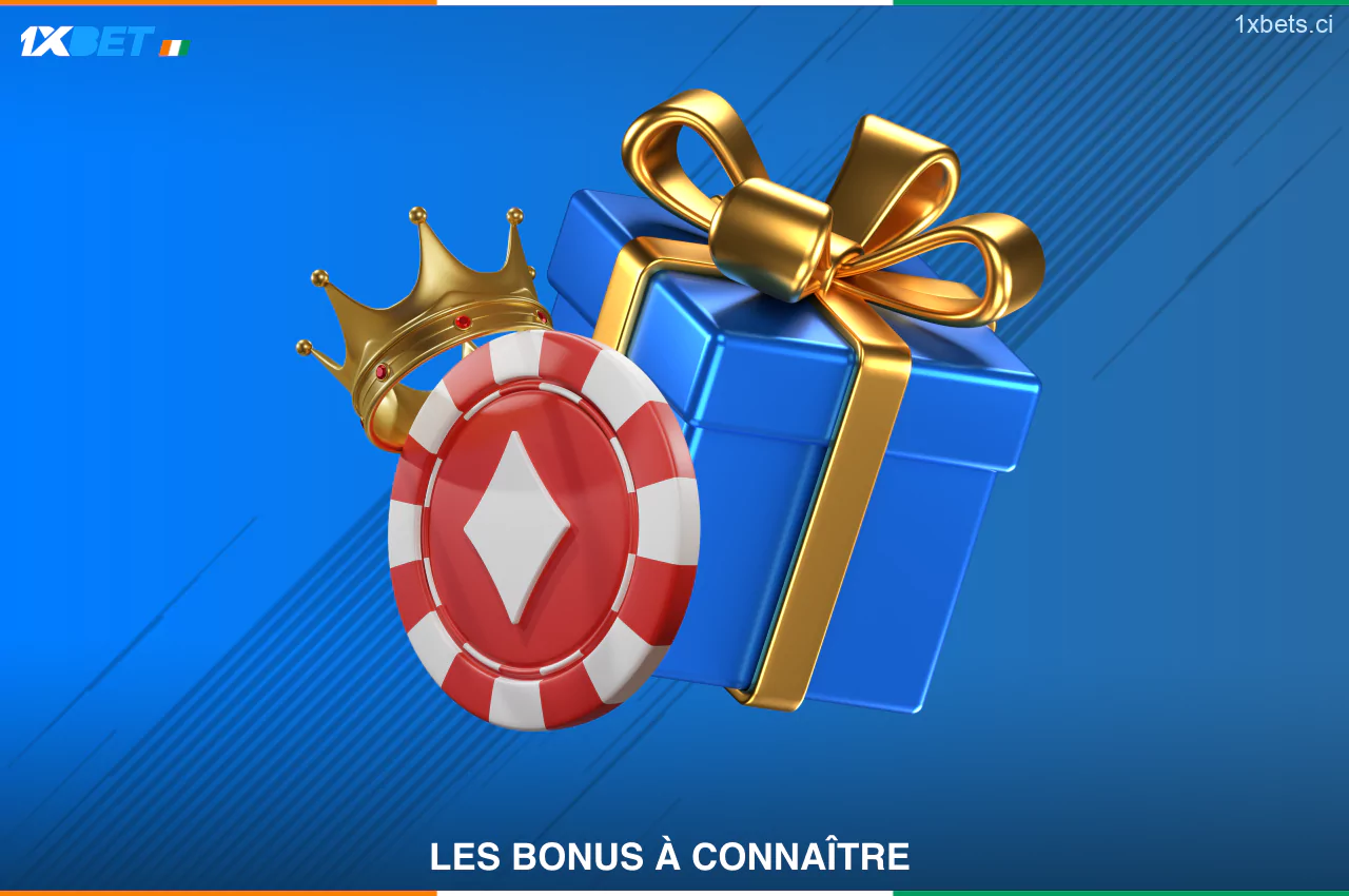 Différents bonus peuvent être utilisés pour jouer sur 1xBet Poker en Côte d'Ivoire