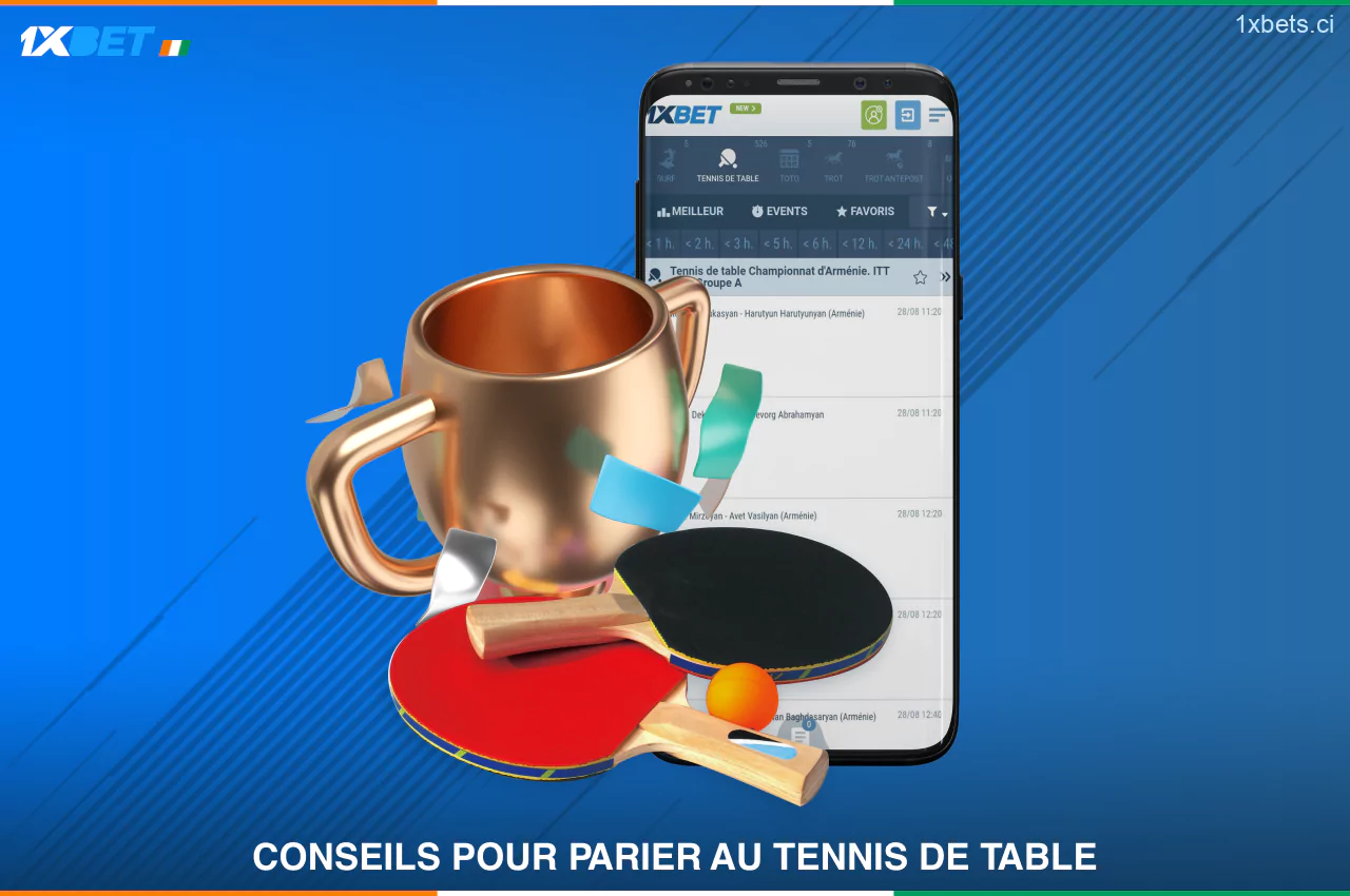 Pour les joueurs ivoiriens qui cherchent à améliorer la qualité de leurs 1xBet paris sur le Tennis de Table, de nombreux conseils et stratégies pratiques peuvent améliorer leurs résultats de manière significative