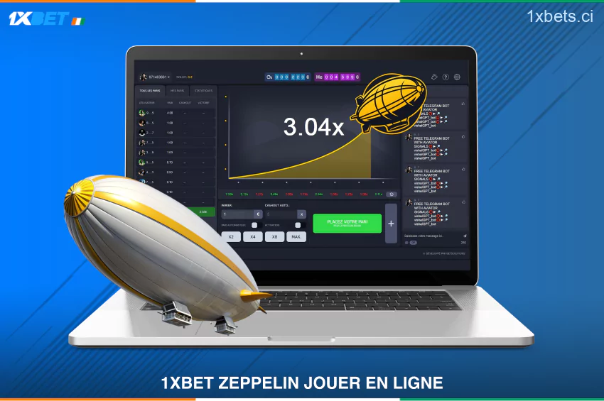 Profitez de l'adrénaline et du processus de jeu imprévisible de 1xBet Zeppelin, l'un des jeux de crash les plus demandés en Côte d'Ivoire