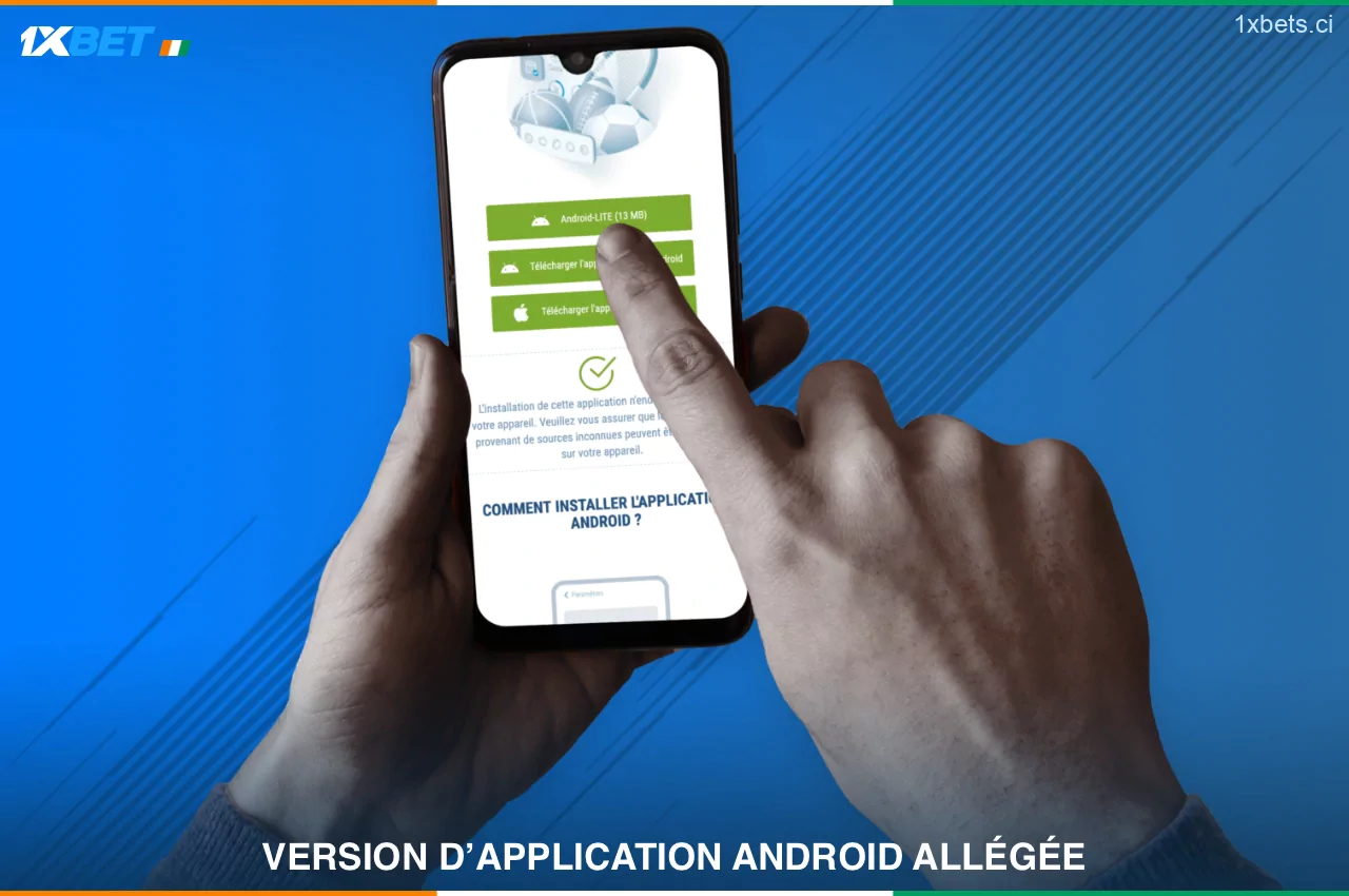 La version allégée de l'application 1xBet est conçue pour les utilisateurs qui ont des problèmes avec la taille de l'espace de stockage sur leur smartphone