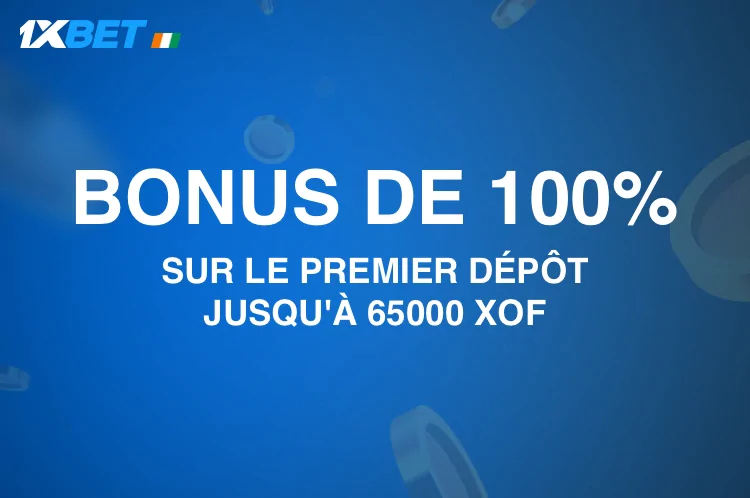 Un bonus de bienvenue pour le premier dépôt d'un montant de 100% peut être reçu par les nouveaux utilisateurs de 1xbet