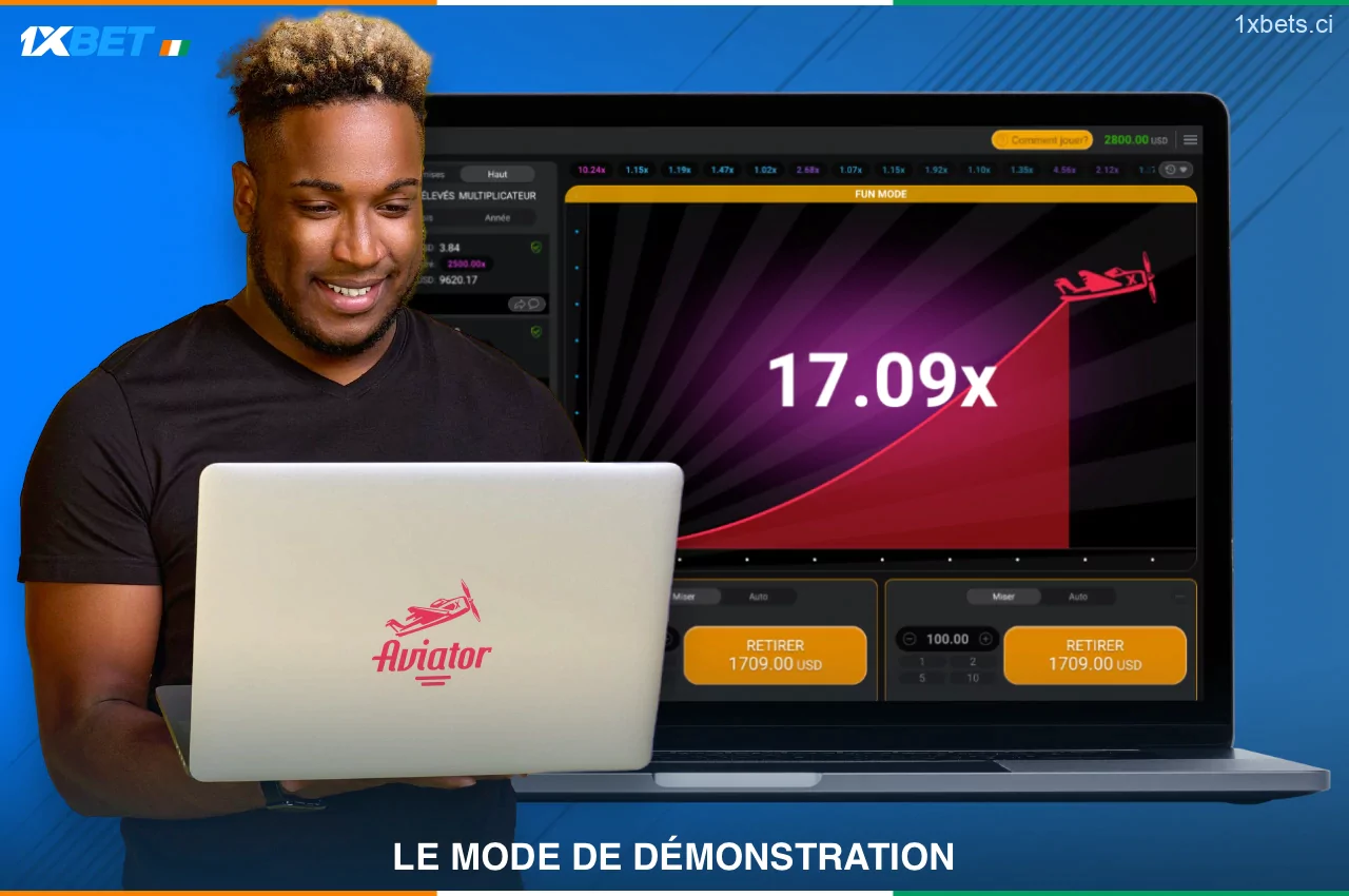 Le mode démo Aviator de 1xBet permet aux joueurs de Côte d'Ivoire de se familiariser avec le gameplay et de s'entraîner avant de jouer pour de l'argent réel