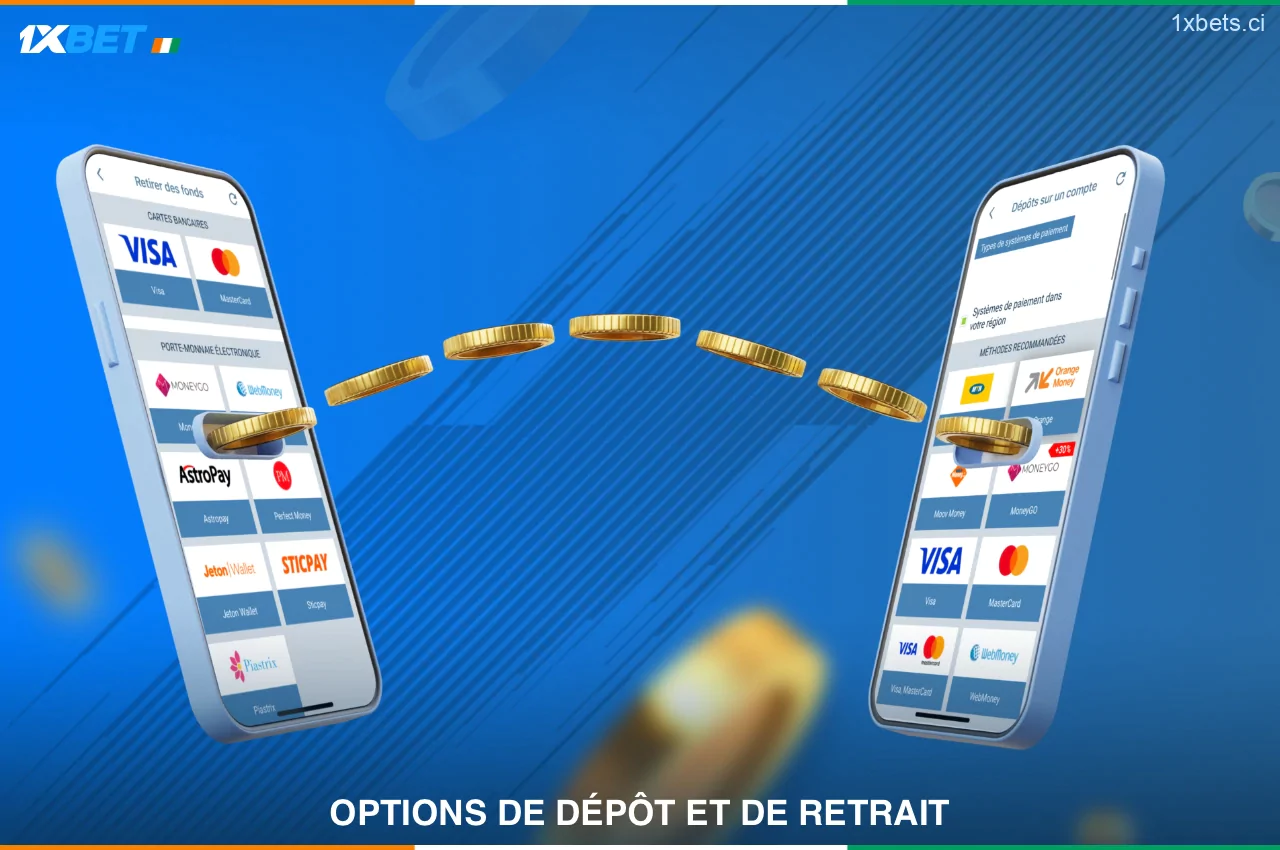 Les méthodes de paiement chez 1xBet Côte d'Ivoire incluent les systèmes de paiement populaires, les cartes bancaires, les crypto-monnaies et même les recharges par téléphone mobile