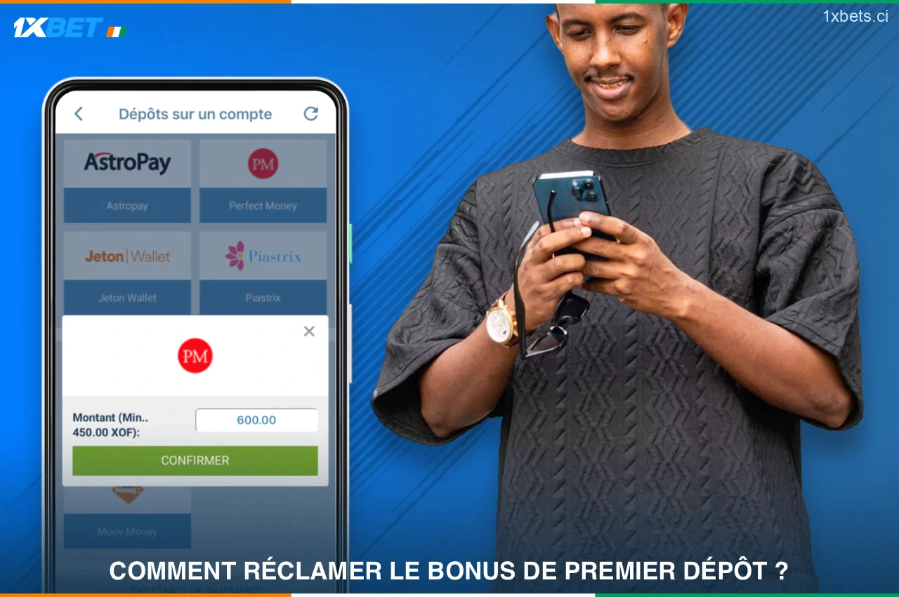 Pour bénéficier du bonus de bienvenue 1xBet, un utilisateur de Côte d'Ivoire doit remplir quelques conditions simples