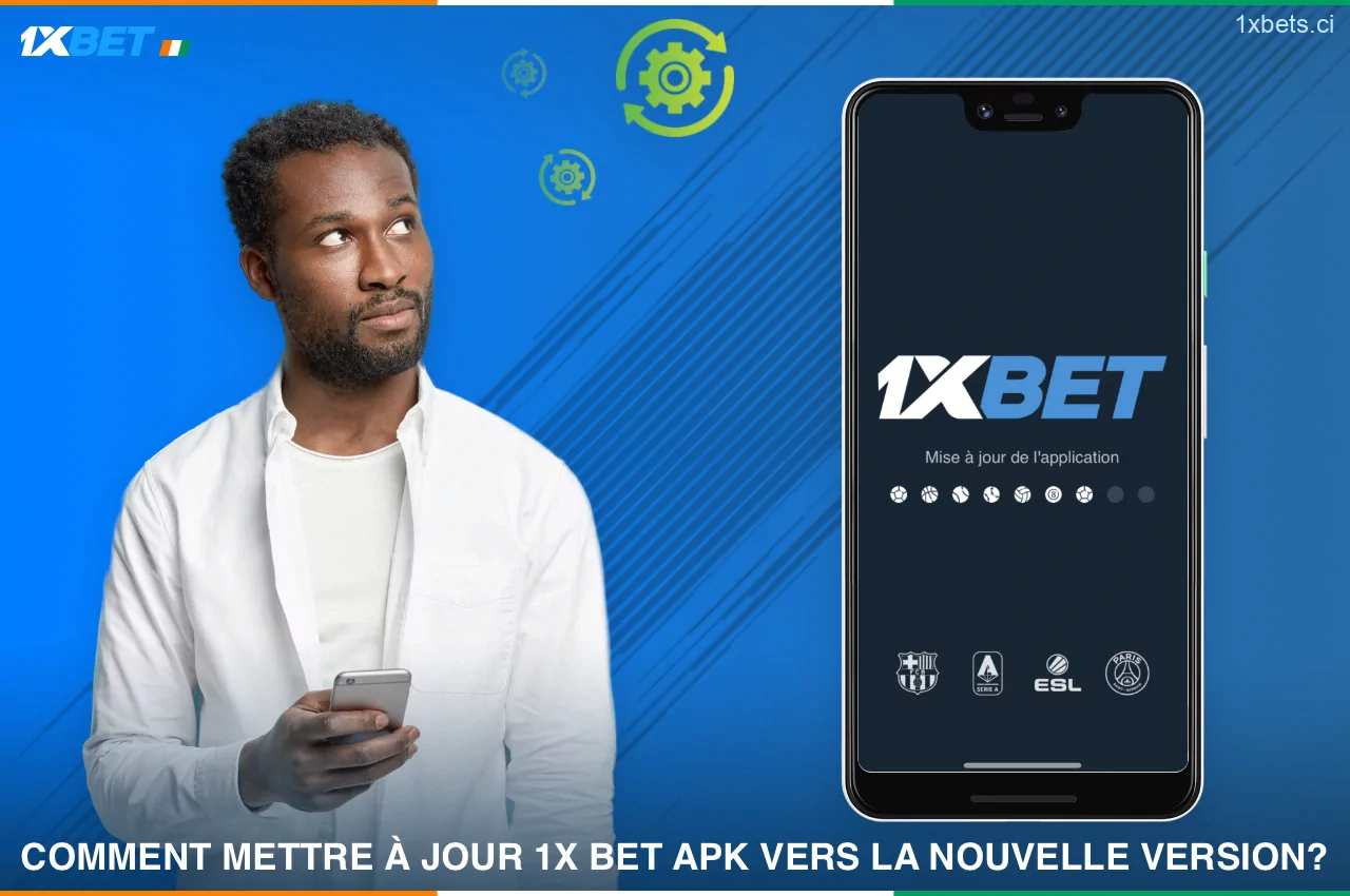 L'application mobile 1xBet ne peut être mise à jour que lorsque l'utilisateur a reçu une notification et les instructions suivantes doivent être suivies